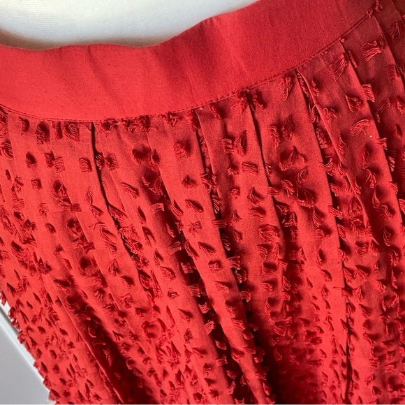 J.Crew Rust Red Textured Midi Skirt (Size 2) - Beautiful Preowned Condition - Picture 5 of 6
